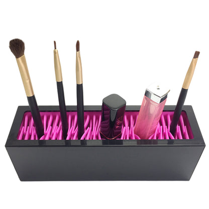 Silicone Makeup Brush Organizer and Desk Storage Box