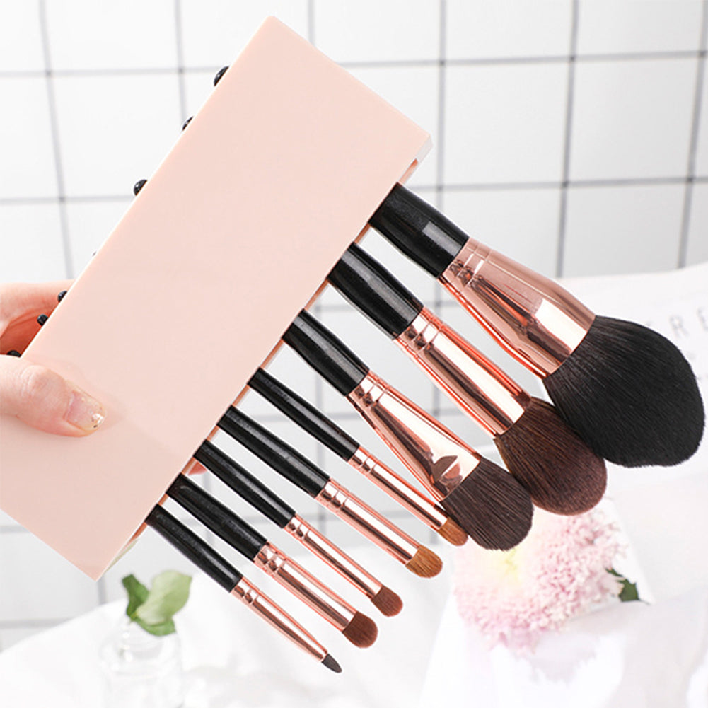 Silicone Makeup Brush Organizer and Desk Storage Box